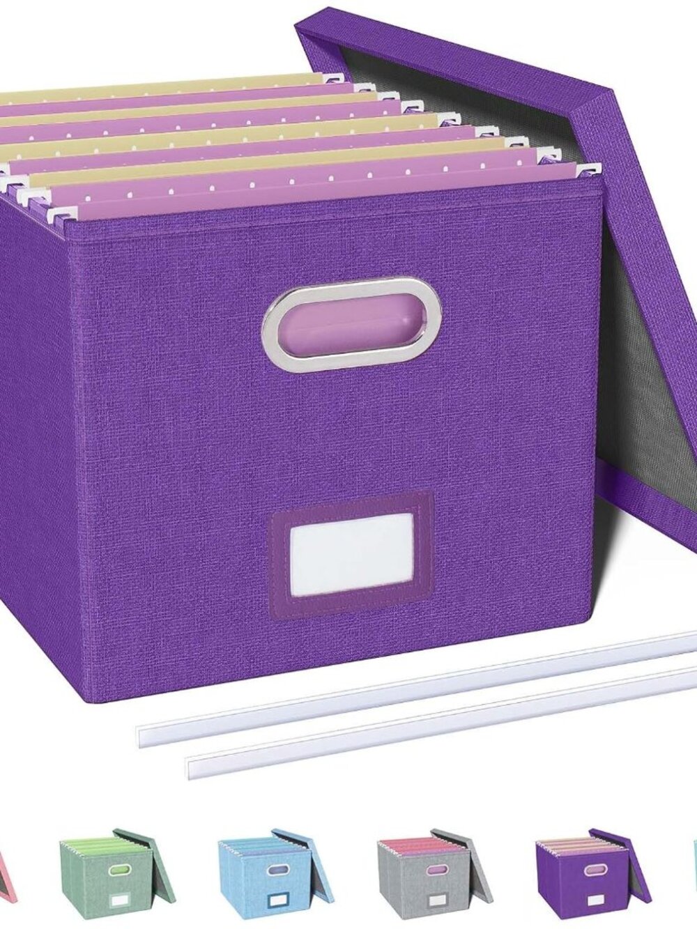 File Organizer, File Box, File Cabinet for Letter File Folder Storage, Hanging F